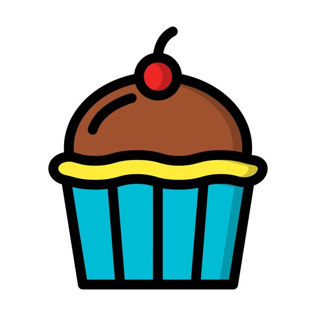 Ilustración del diseño del icono vectorial del pastel