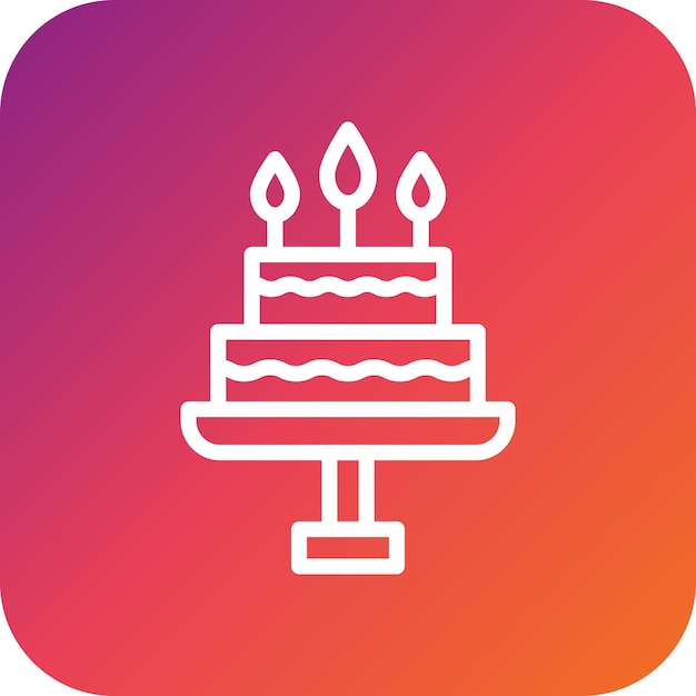 Ilustración del diseño del icono vectorial del pastel