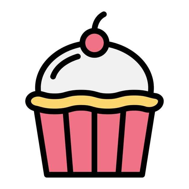 Ilustración del diseño del icono vectorial del pastel