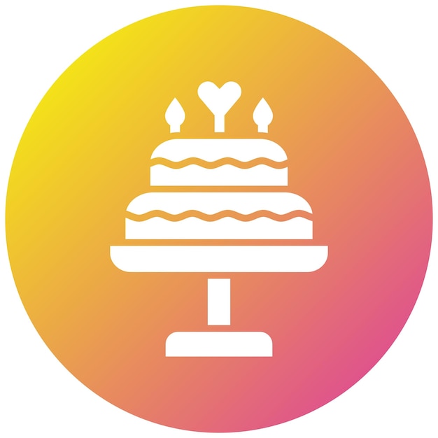 Ilustración del diseño del icono vectorial del pastel