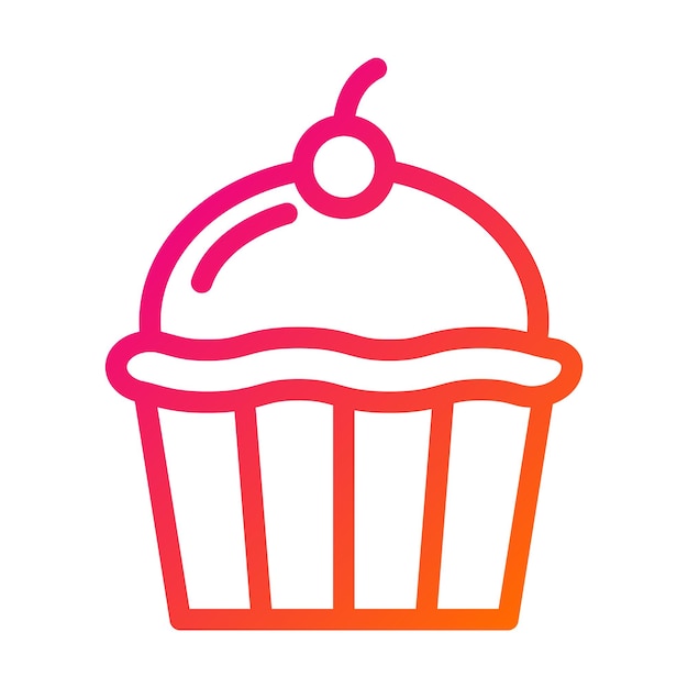 Ilustración del diseño del icono vectorial del pastel