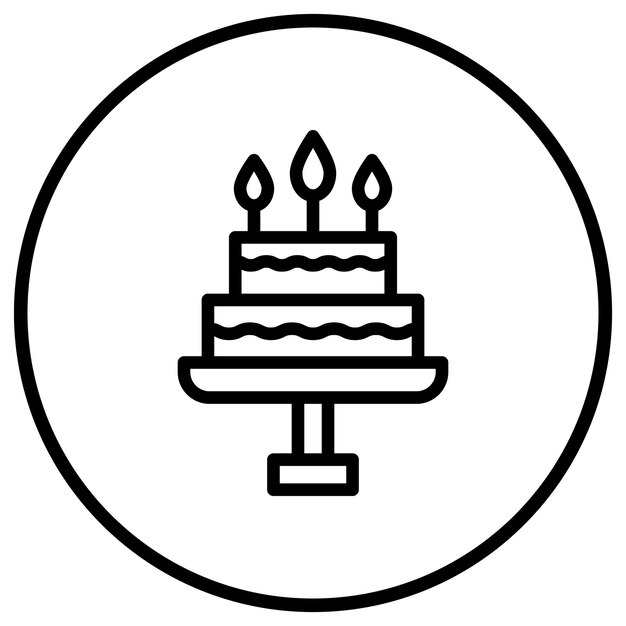 Ilustración del diseño del icono vectorial del pastel