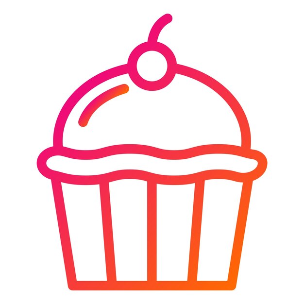 Ilustración del diseño del icono vectorial del pastel