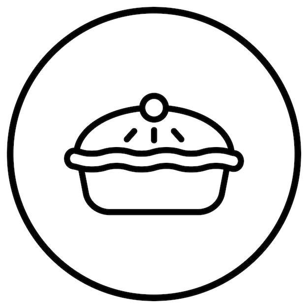 Ilustración del diseño del icono vectorial del pastel