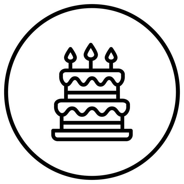 Ilustración del diseño del icono vectorial del pastel
