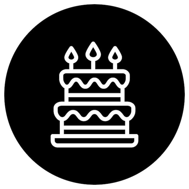 Ilustración del diseño del icono vectorial del pastel