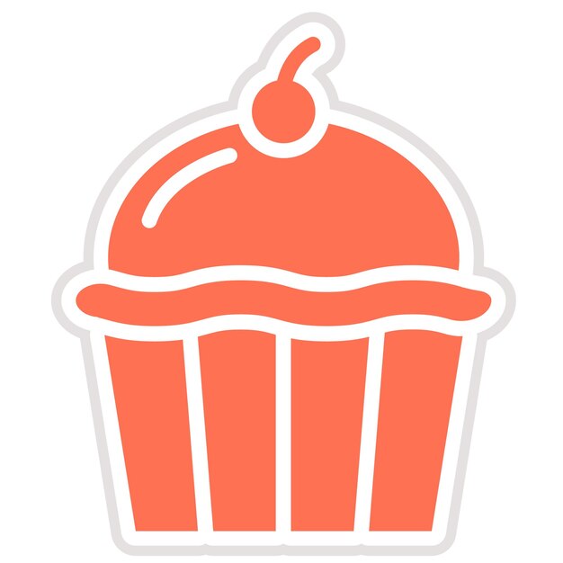 Ilustración del diseño del icono vectorial del pastel