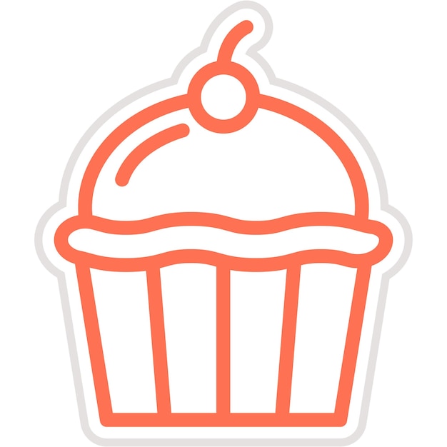 Ilustración del diseño del icono vectorial del pastel
