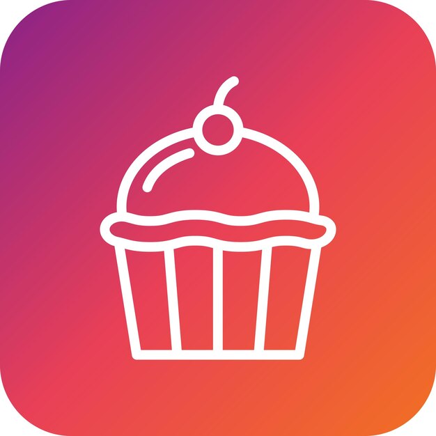 Ilustración del diseño del icono vectorial del pastel