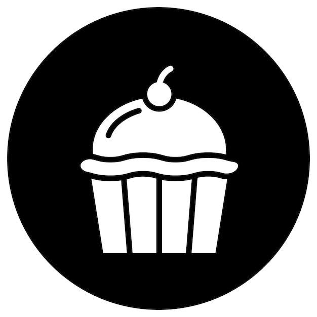 Ilustración del diseño del icono vectorial del pastel