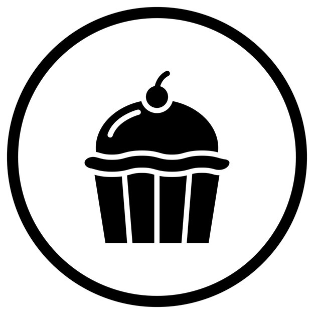 Ilustración del diseño del icono vectorial del pastel