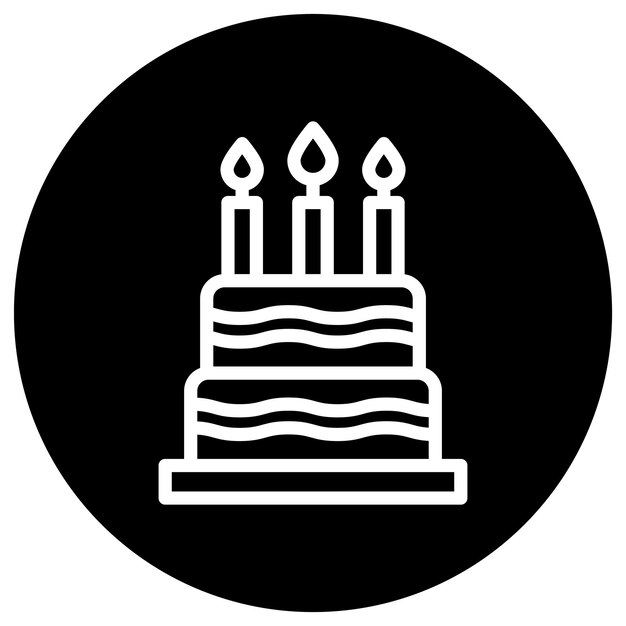 Ilustración del diseño del icono vectorial del pastel
