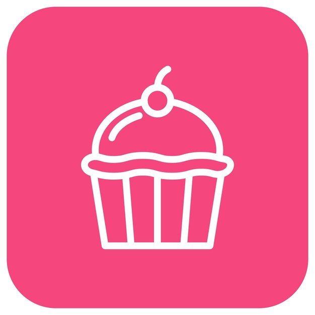 Ilustración del diseño del icono vectorial del pastel