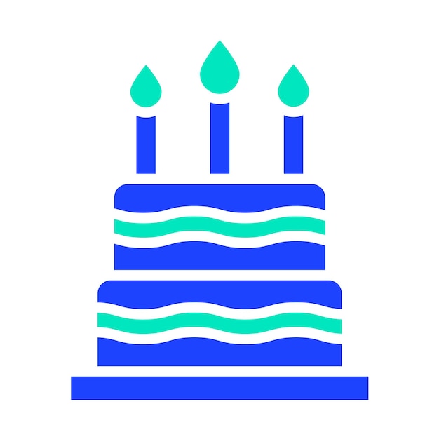 Ilustración del diseño del icono vectorial del pastel