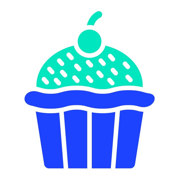 Ilustración del diseño del icono vectorial del pastel