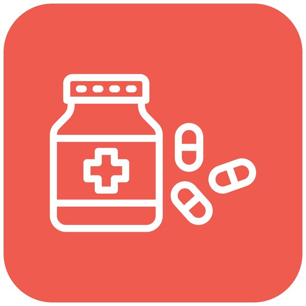 Ilustración del diseño del icono vectorial de las pastillas