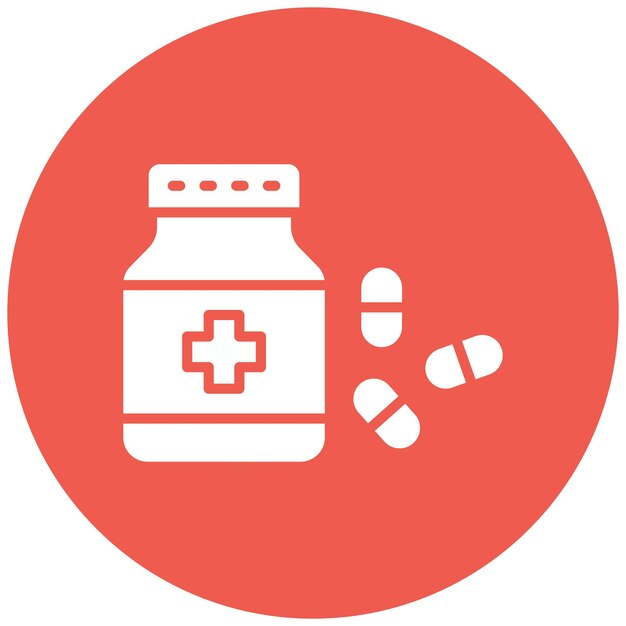 Ilustración del diseño del icono vectorial de las pastillas