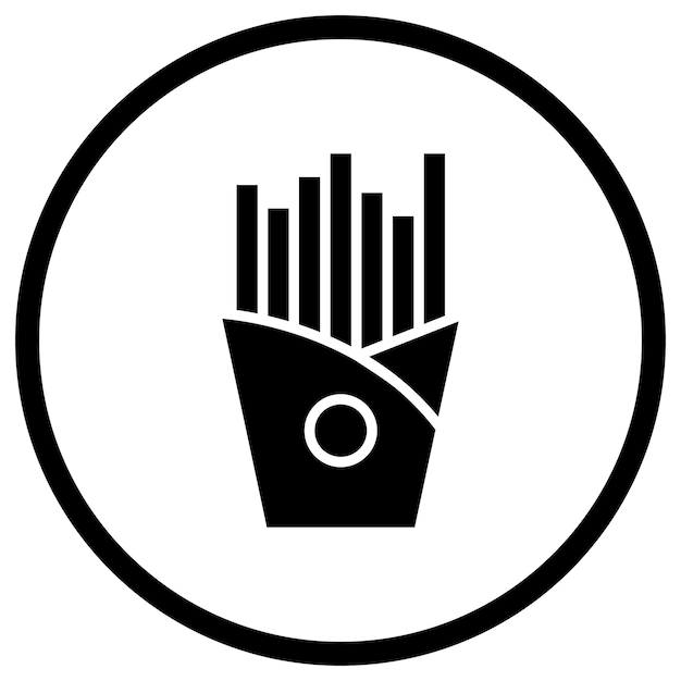 Ilustración de diseño de icono vectorial de patatas fritas