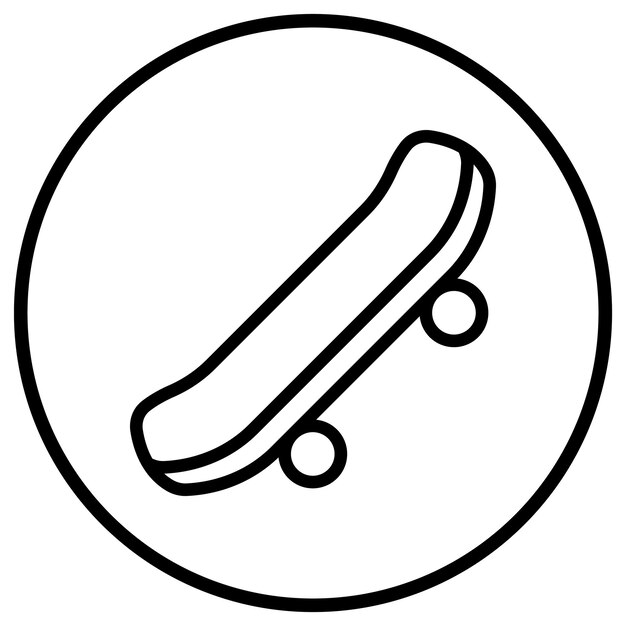 Ilustración del diseño del icono vectorial del patineta