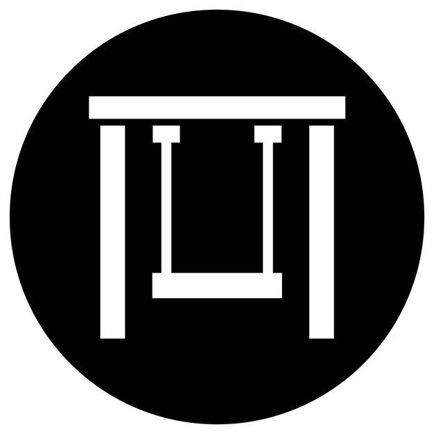 Ilustración del diseño del icono vectorial del patio de recreo