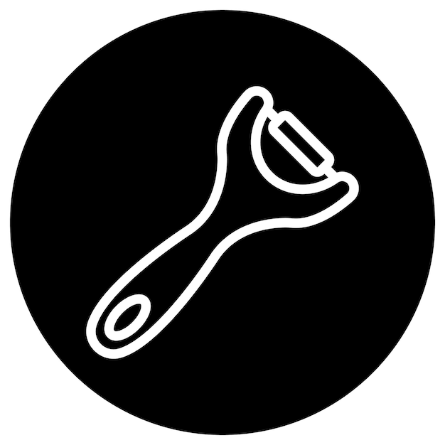 Ilustración del diseño del icono vectorial del pelador