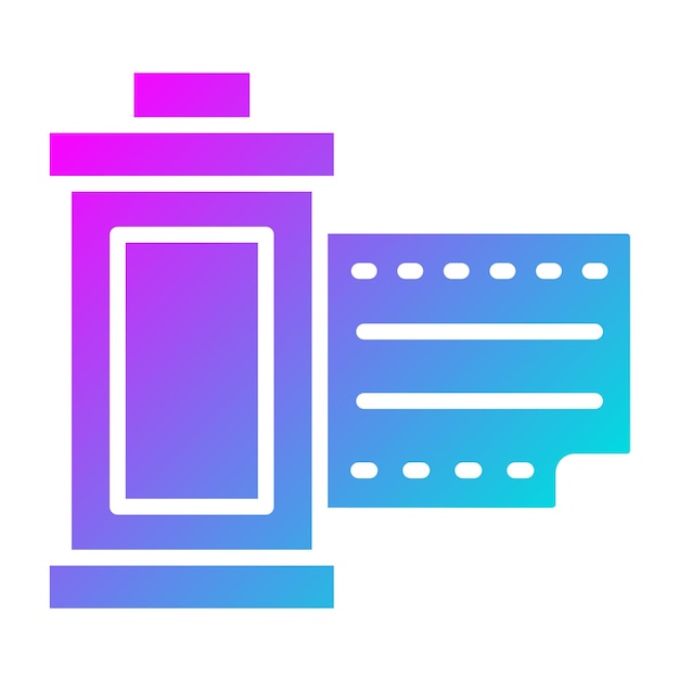 Ilustración de diseño de icono vectorial de película fotográfica
