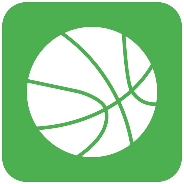 Ilustración del diseño del icono vectorial de la pelota de baloncesto