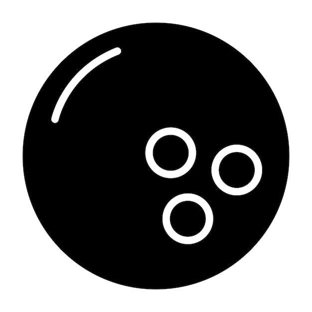 Ilustración del diseño del icono vectorial de la pelota de bolos