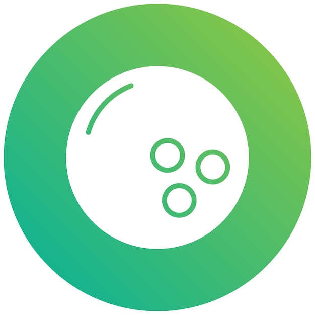 Ilustración del diseño del icono vectorial de la pelota de bolos