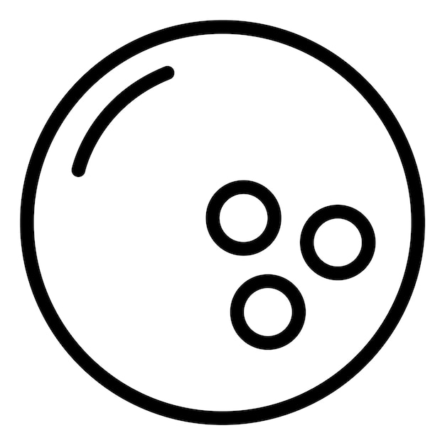 Ilustración del diseño del icono vectorial de la pelota de bolos