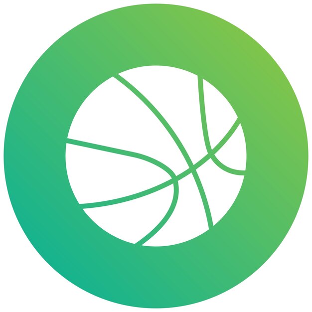 Ilustración del diseño del icono vectorial de la pelota de canasta