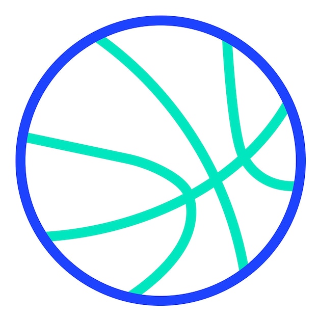 Ilustración del diseño del icono vectorial de la pelota de canasta