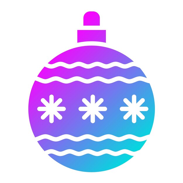 Ilustración del diseño del icono vectorial de la pelota de Navidad