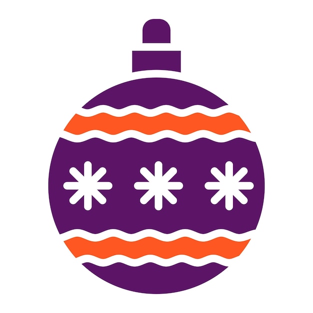 Ilustración del diseño del icono vectorial de la pelota de Navidad