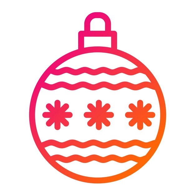 Ilustración del diseño del icono vectorial de la pelota de Navidad