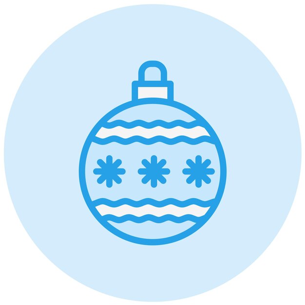 Ilustración del diseño del icono vectorial de la pelota de Navidad