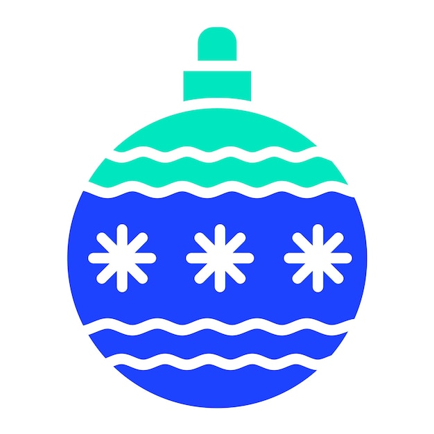 Ilustración del diseño del icono vectorial de la pelota de Navidad