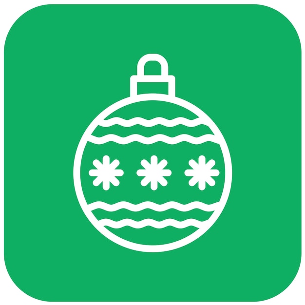 Ilustración del diseño del icono vectorial de la pelota de Navidad