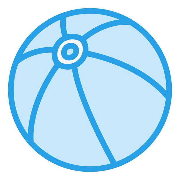 Ilustración del diseño del icono vectorial de la pelota de playa