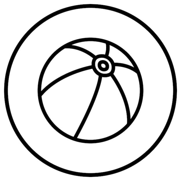 Ilustración del diseño del icono vectorial de la pelota de playa