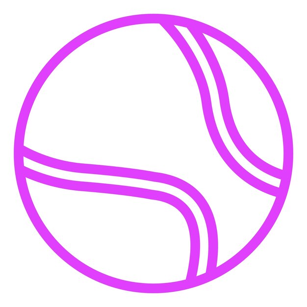 Ilustración del diseño del icono vectorial de la pelota de tenis