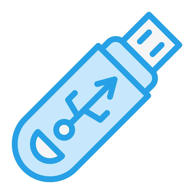 Ilustración del diseño del icono vectorial de Pendrive
