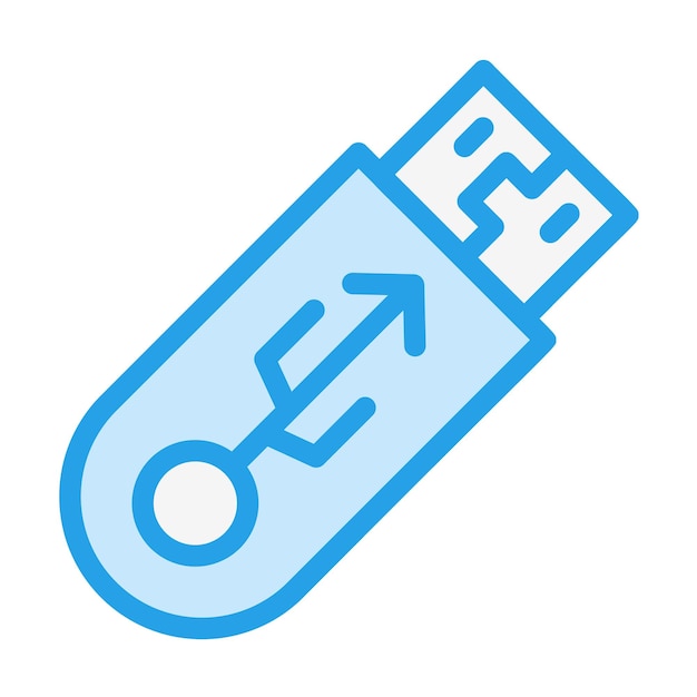 Ilustración del diseño del icono vectorial de Pendrive