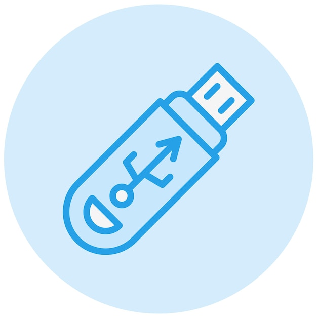 Ilustración del diseño del icono vectorial de Pendrive