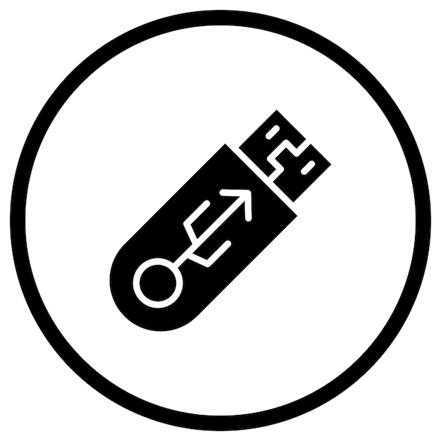 Ilustración del diseño del icono vectorial de Pendrive
