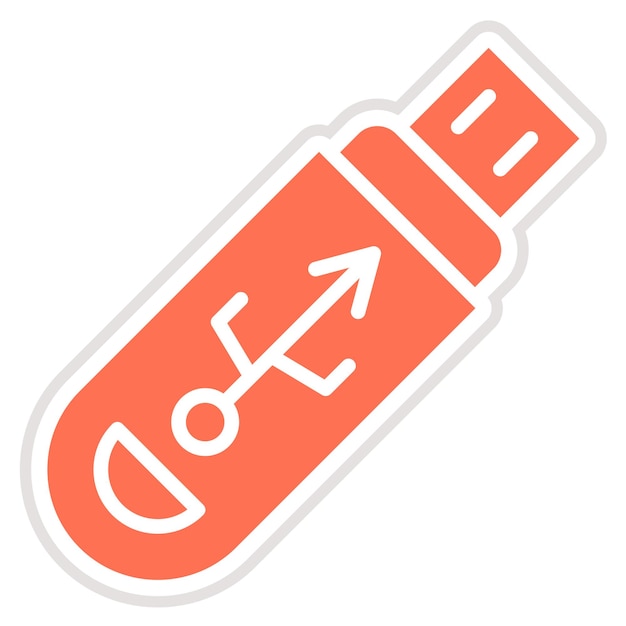 Ilustración del diseño del icono vectorial de Pendrive