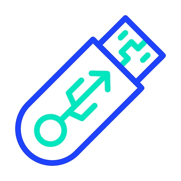 Ilustración del diseño del icono vectorial de Pendrive