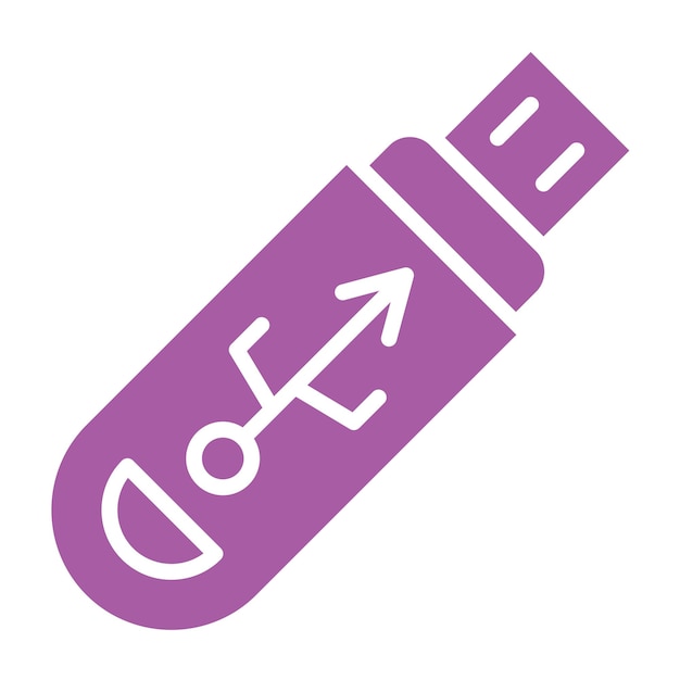 Ilustración del diseño del icono vectorial de Pendrive