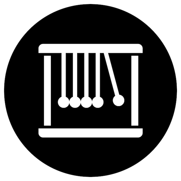 Ilustración del diseño del icono vectorial del péndulo