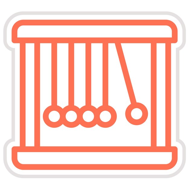 Ilustración del diseño del icono vectorial del péndulo